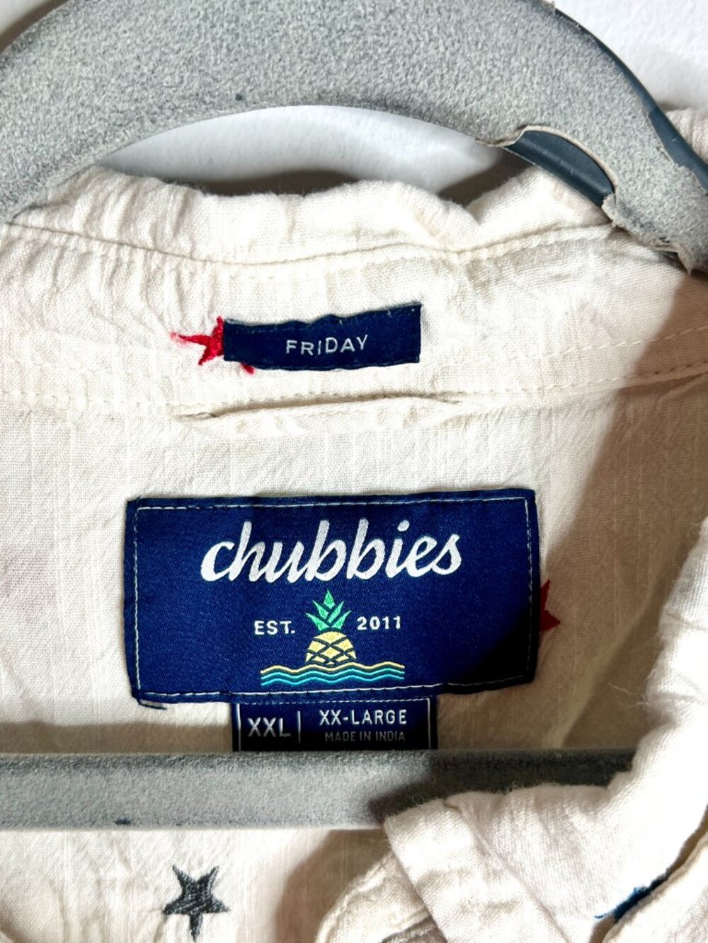Chubbies "All Stars No Stripes" Button-Down Shirt Fourth of July Party Shirt XXL - Picture 3 of 6